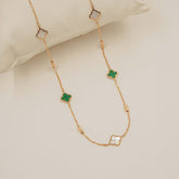 Elegant Clover Charm Necklace 2.78 Grams, 18kt Gold